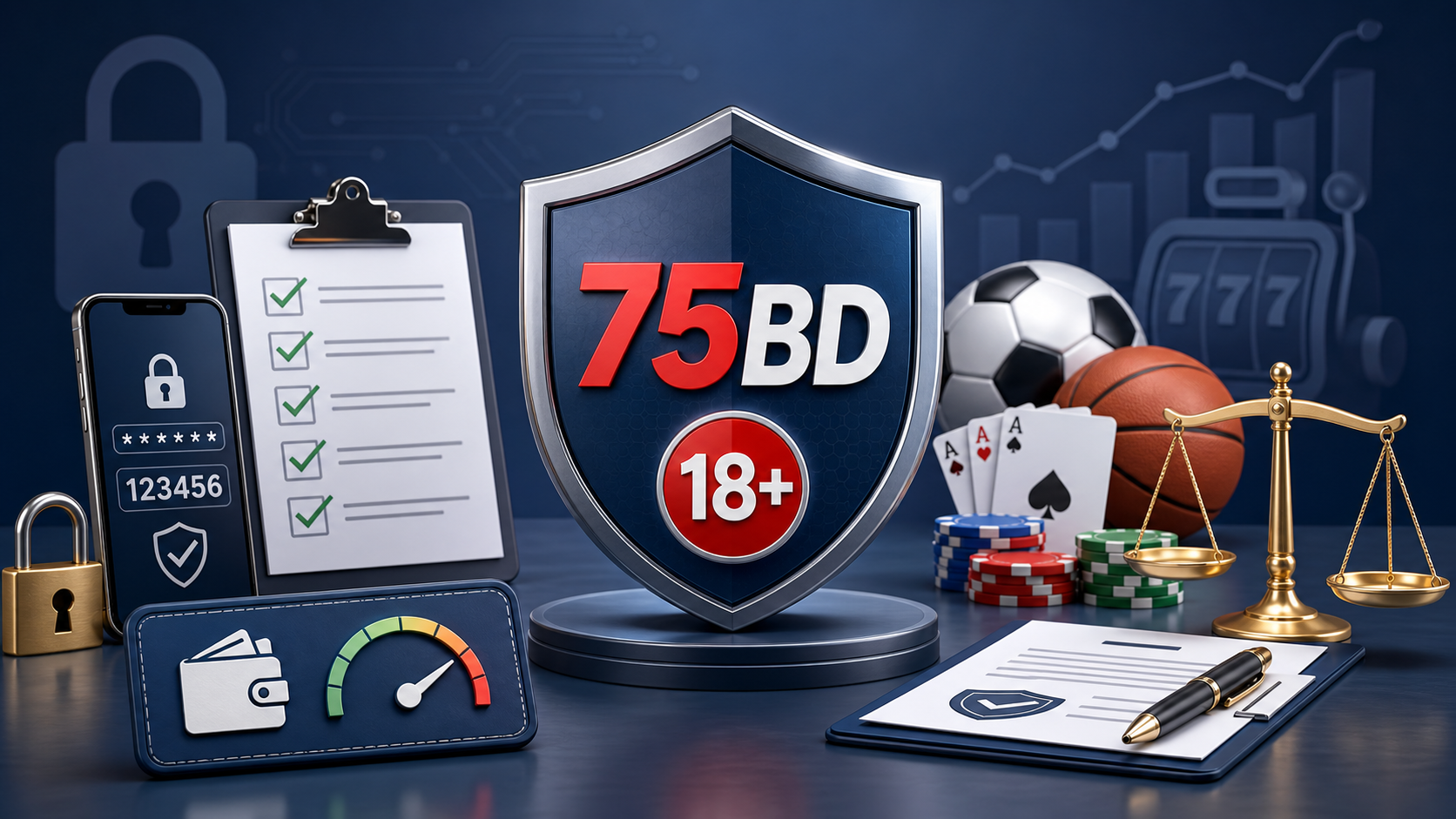 75BD নিরাপত্তা, 18+ সতর্কতা ও স্থানীয় আইন